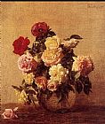 Henri Fantin-latour Wall Art - Roses IV